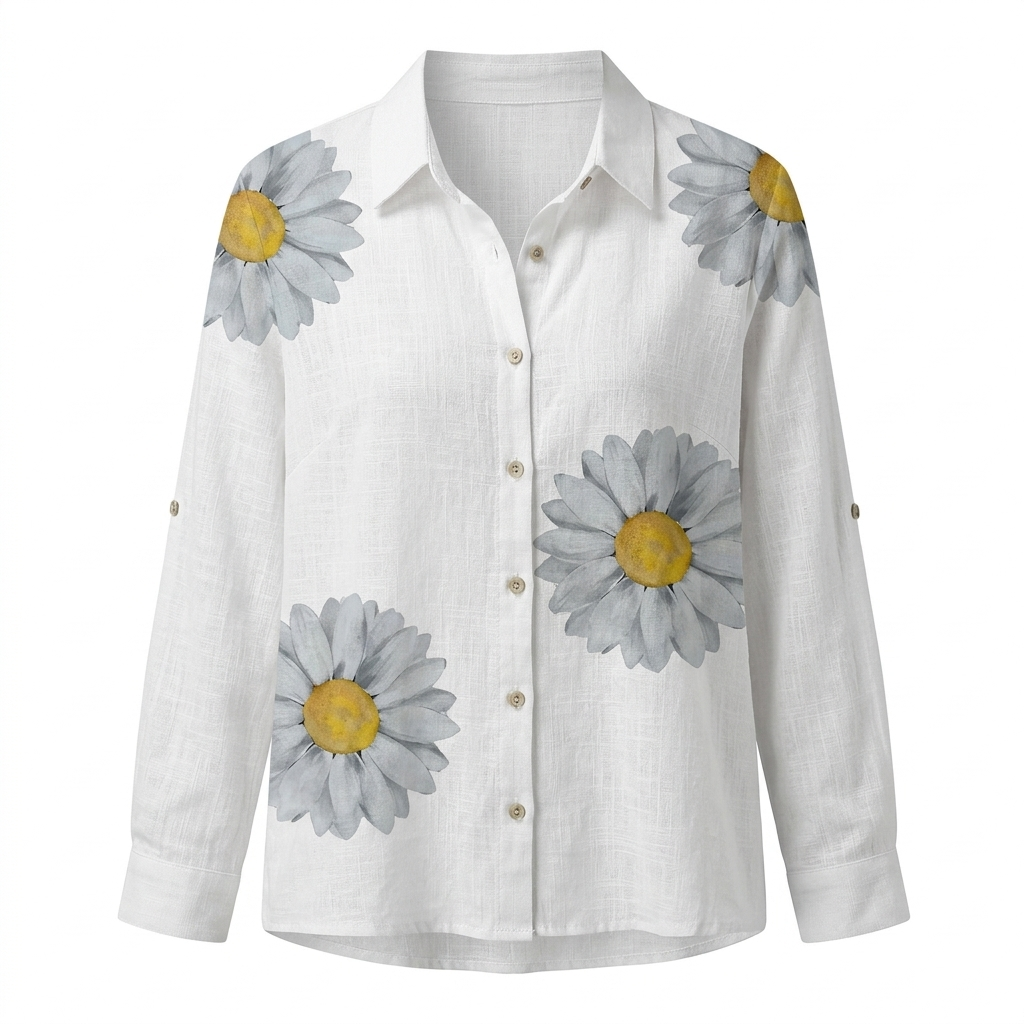 Daisy™ | Floral Print Oversized Blouse for Relaxed Everyday Style
