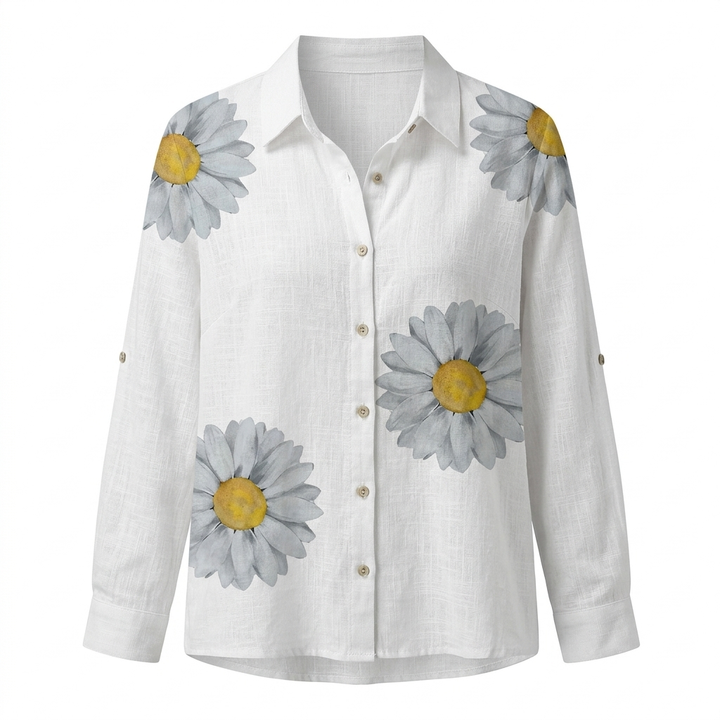 Daisy™ | Floral Print Oversized Blouse for Relaxed Everyday Style