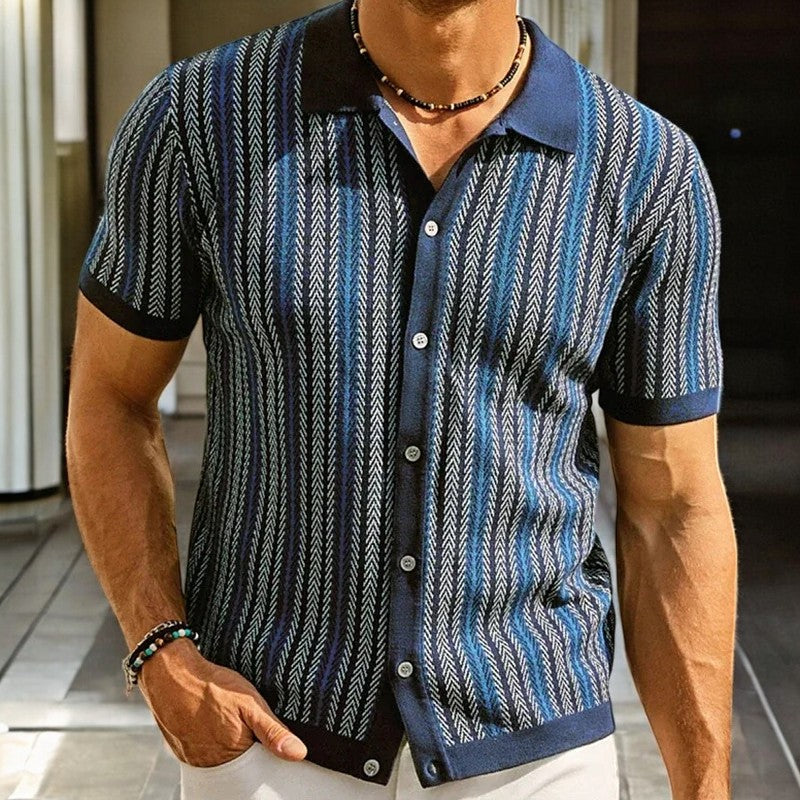 Alban™ | Classic Herringbone Shirt for Smart Casual Days