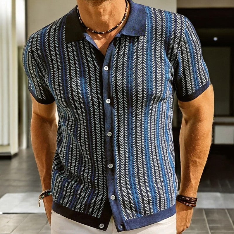 Alban™ | Classic Herringbone Shirt for Smart Casual Days