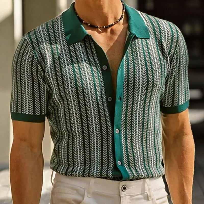Alban™ | Classic Herringbone Shirt for Smart Casual Days