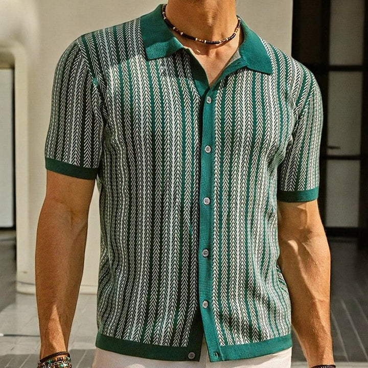 Alban™ | Classic Herringbone Shirt for Smart Casual Days