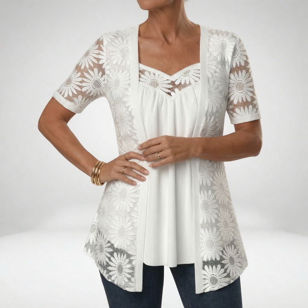 Prudence™ | Delicate Lace Blouse for Feminine Elegance