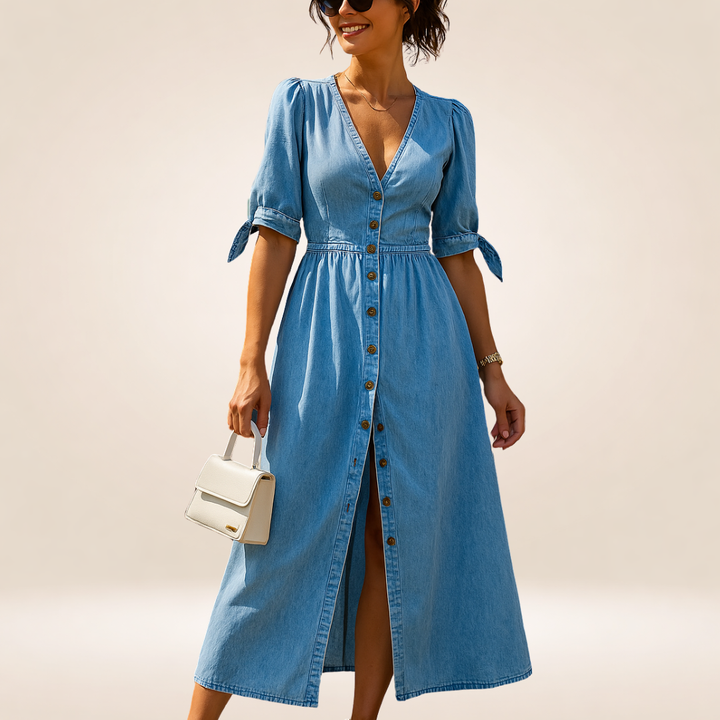 JULIET™ – Shiny Denim Dress