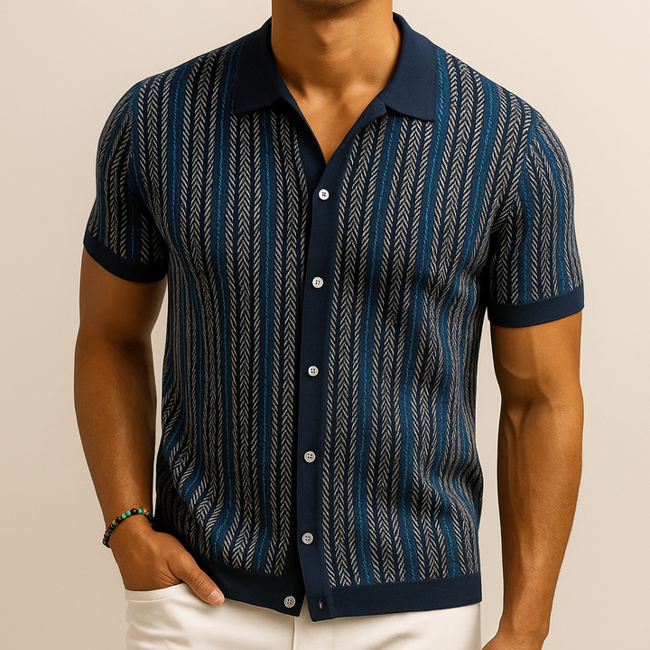 Alban™ | Classic Herringbone Shirt for Smart Casual Days