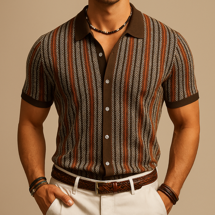 Alban™ | Classic Herringbone Shirt for Smart Casual Days