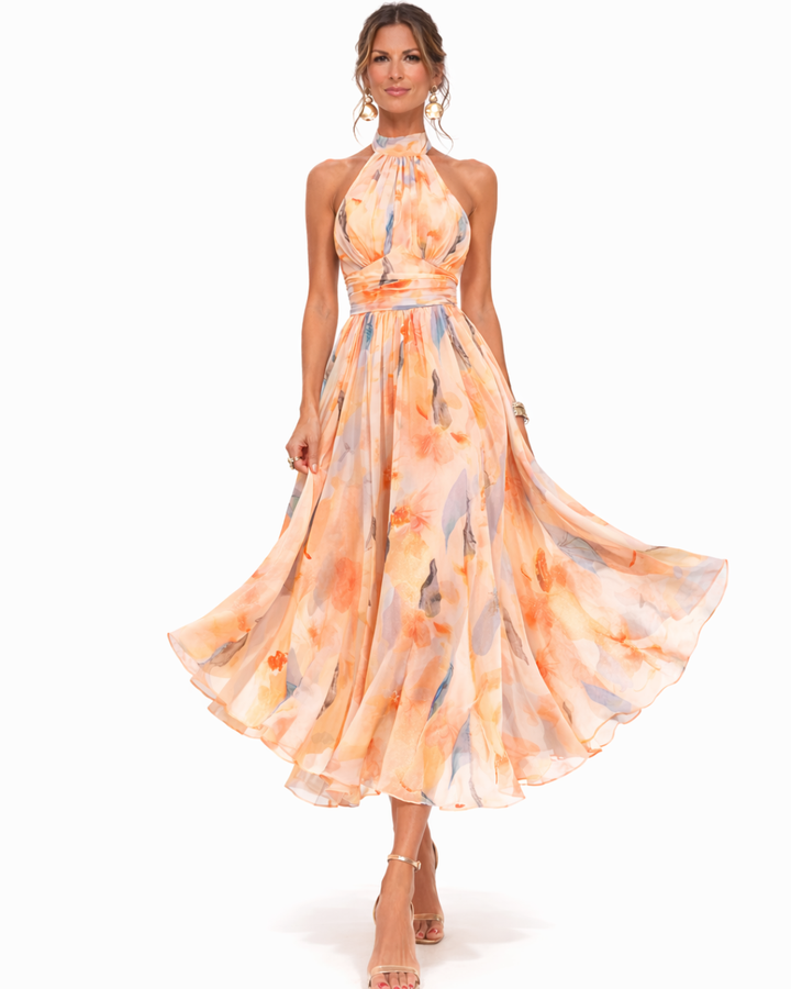 Aurora™ | Flowing Watercolour Maxi Dress