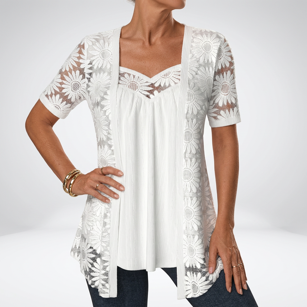 Prudence™ | Delicate Lace Blouse for Feminine Elegance
