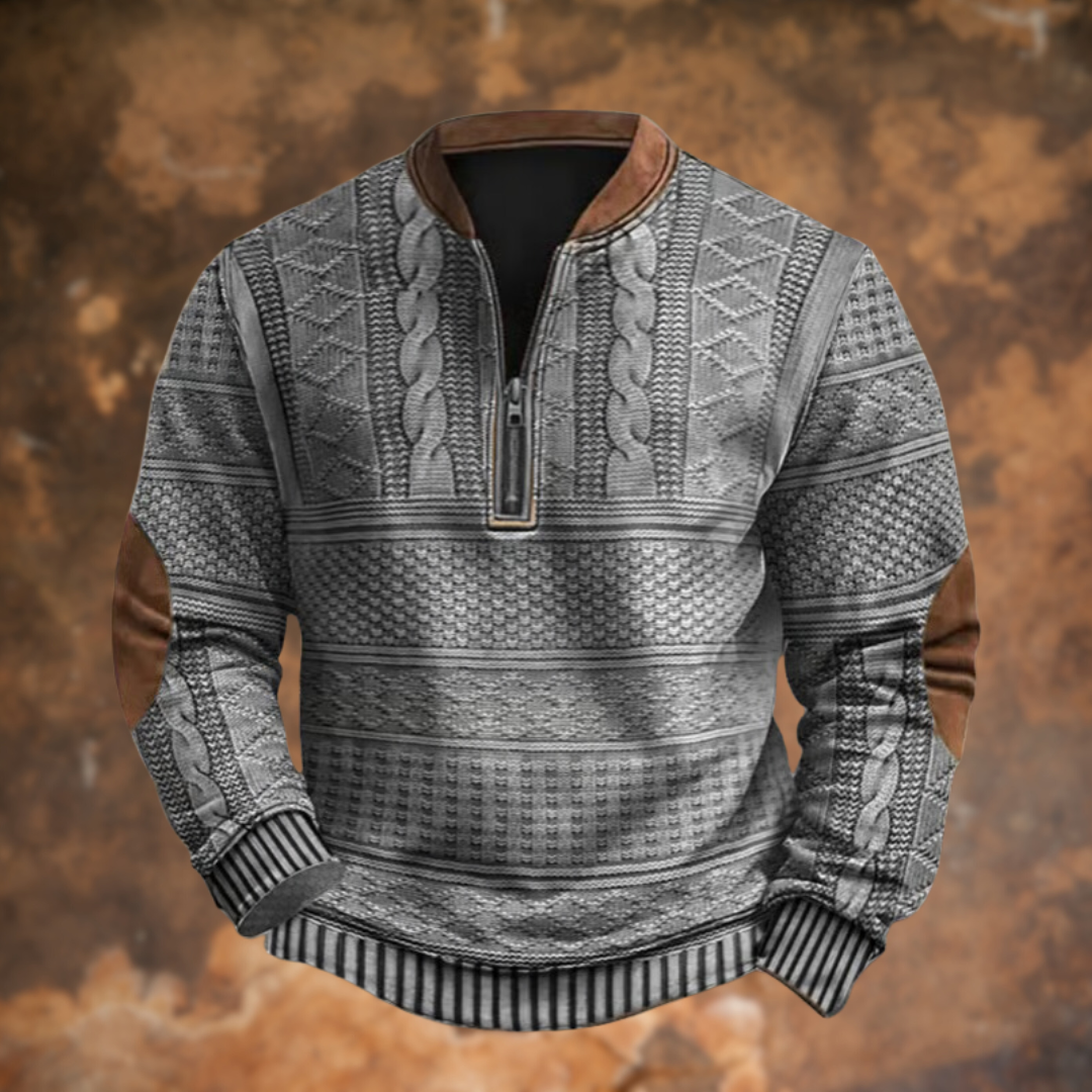 Tharvian | knitted zip-detail sweater
