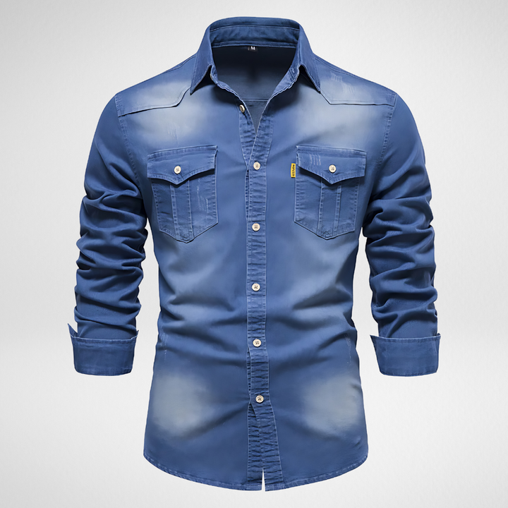 Avantea - Elegant Denim Shirt