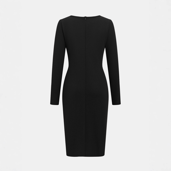 CHARENE™ - Women's Solid Colour PU Leather Patchwork Zipper Bodycon Dress