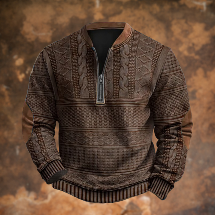 Tharvian | knitted zip-detail sweater