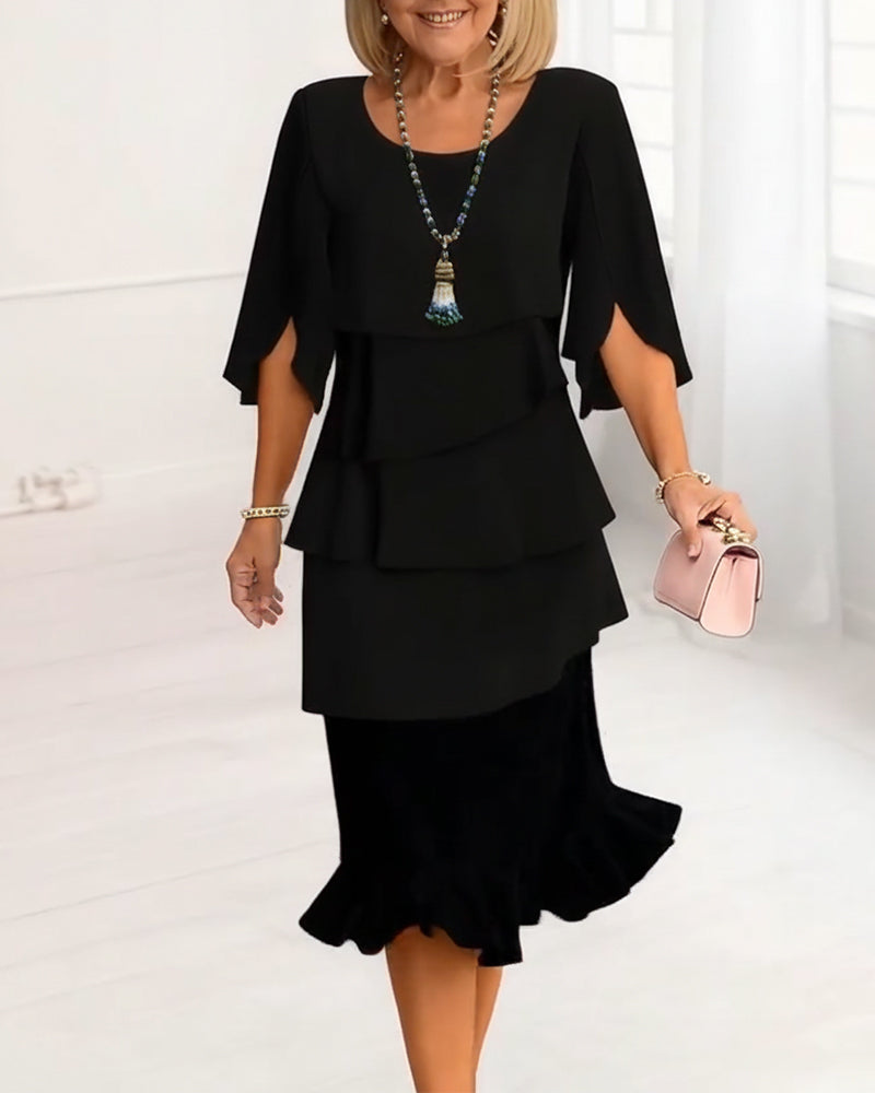 Patricia™ | Flattering A-Line Ruffle Dress