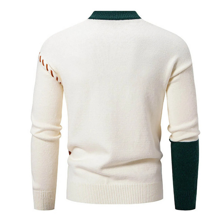 Ian - Elegant Block Knit Jumper