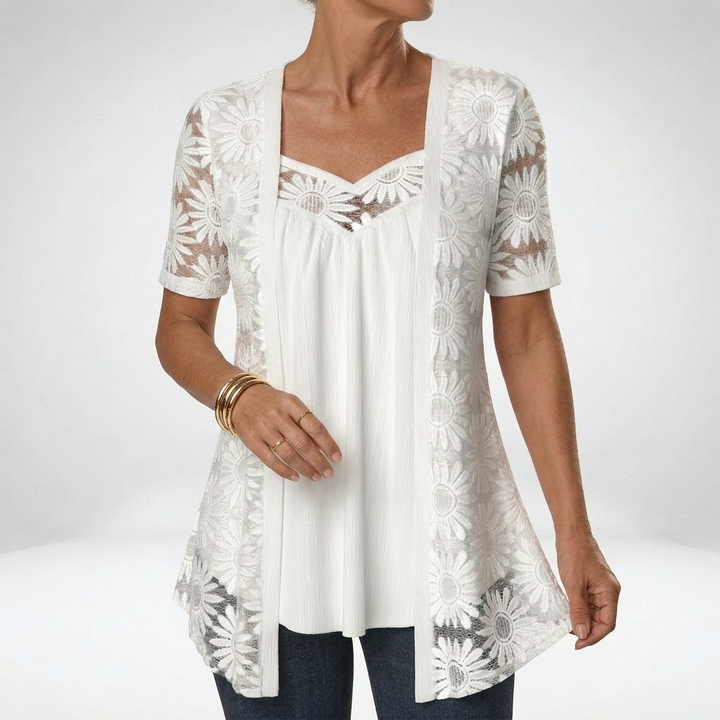 Prudence™ | Delicate Lace Blouse for Feminine Elegance