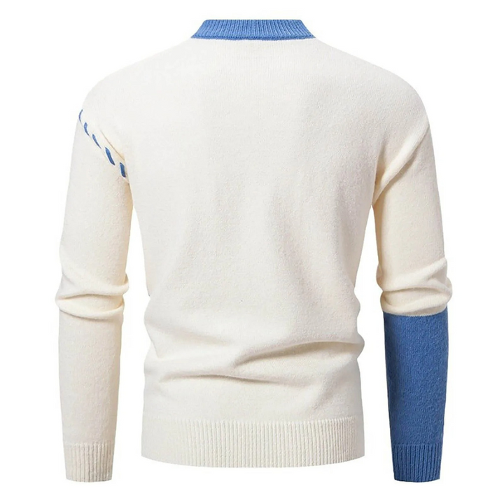 Ian - Elegant Block Knit Jumper