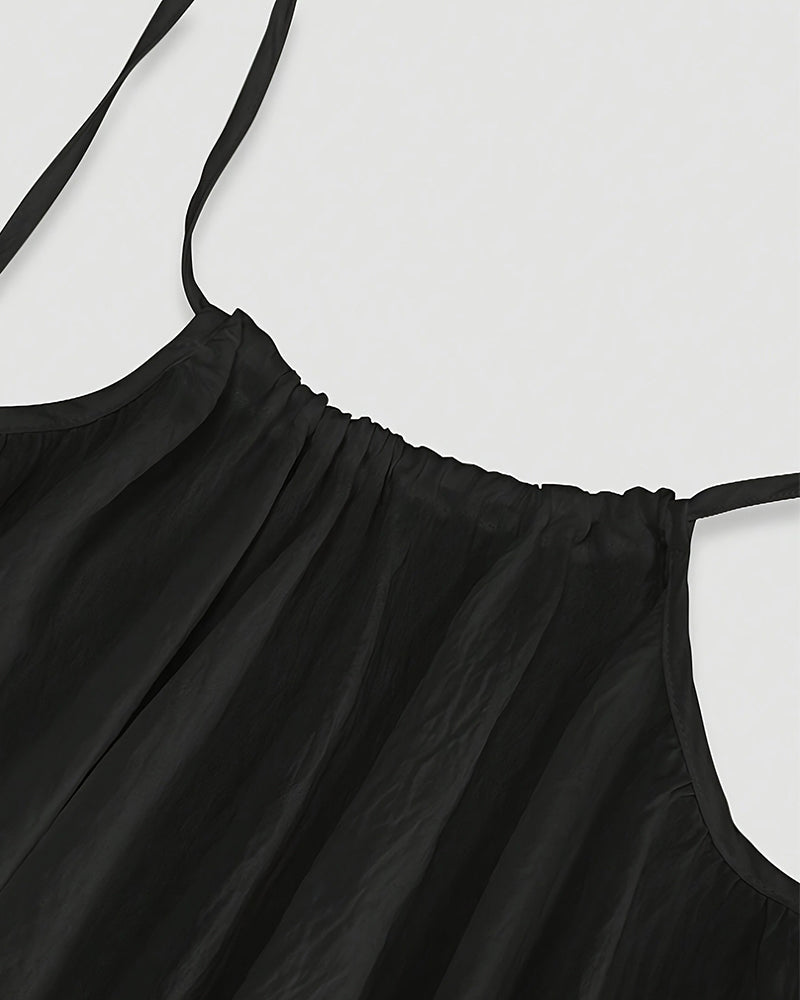 Women's Solid Colour Backless Cami Dress