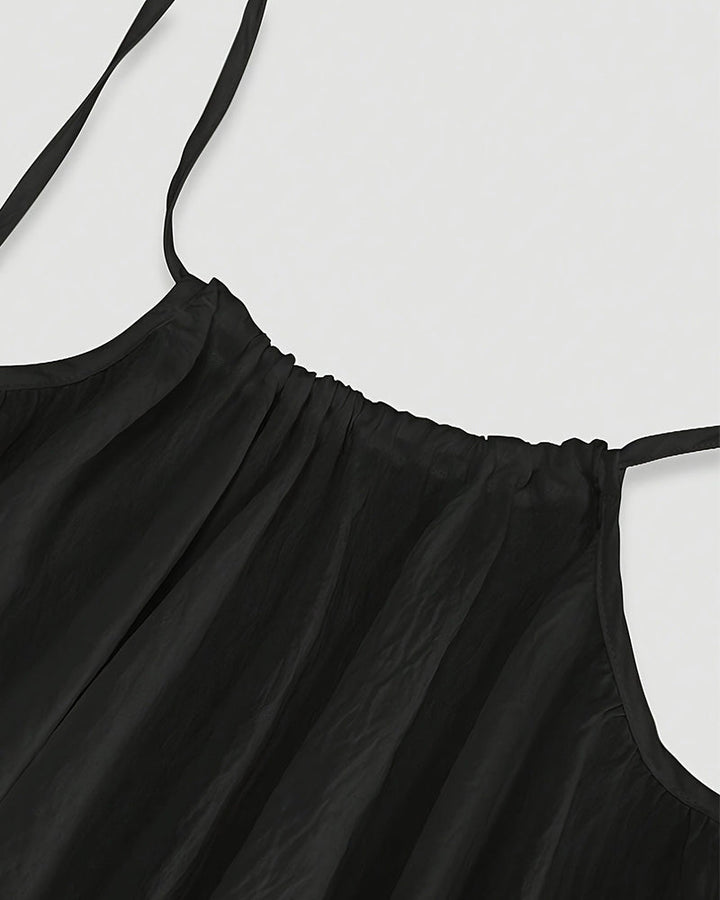 Women's Solid Colour Backless Cami Dress
