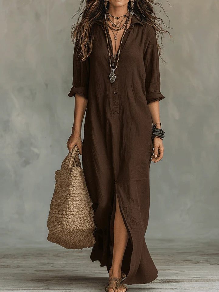 Willow Maxi Dress - Coffee Brown