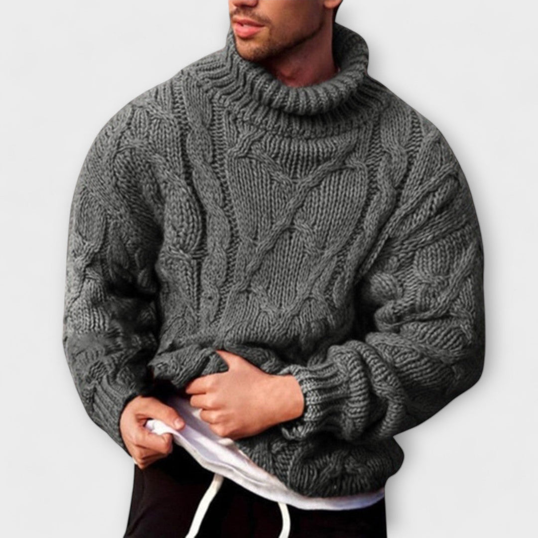 Victor - Elegant High Neck Jumper for Winter