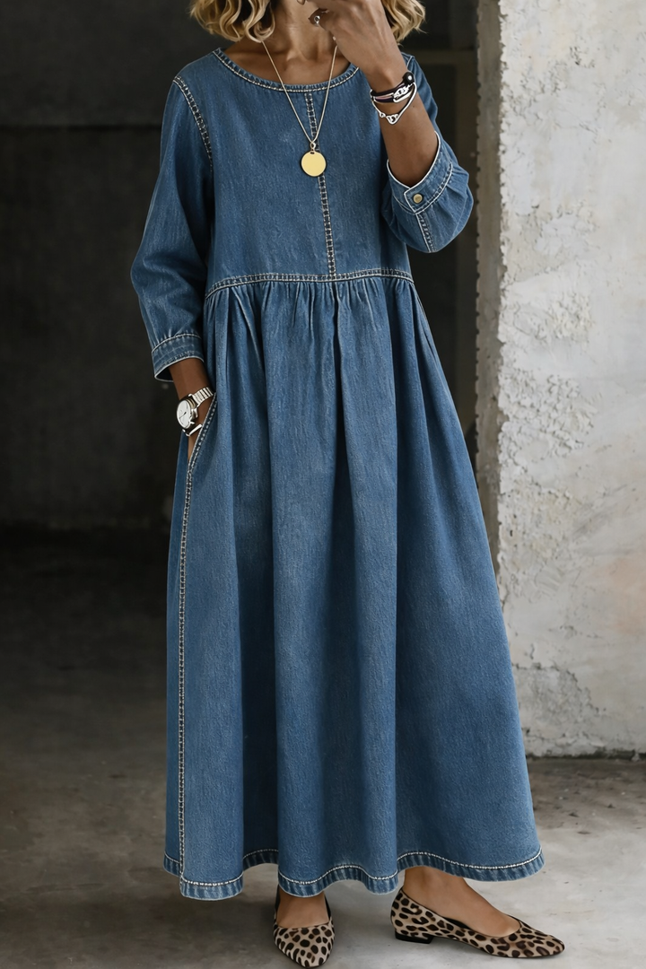 Melissa Denim Dress - Blue