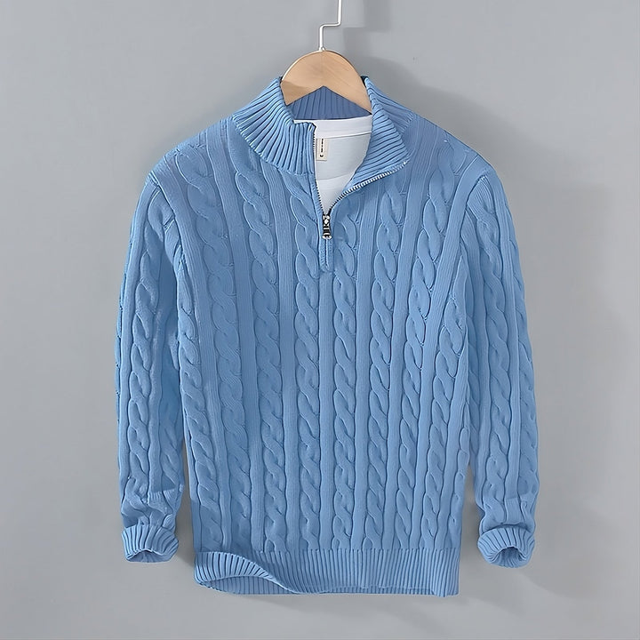 Anthony - Twisted Knit Half-Zip Jumper