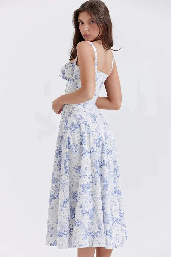 Linsay™ | Flattering Floral Midi Dress