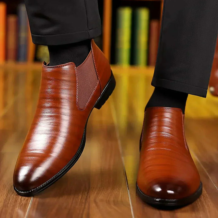 Simon - Elegant Leather Ankle Boots