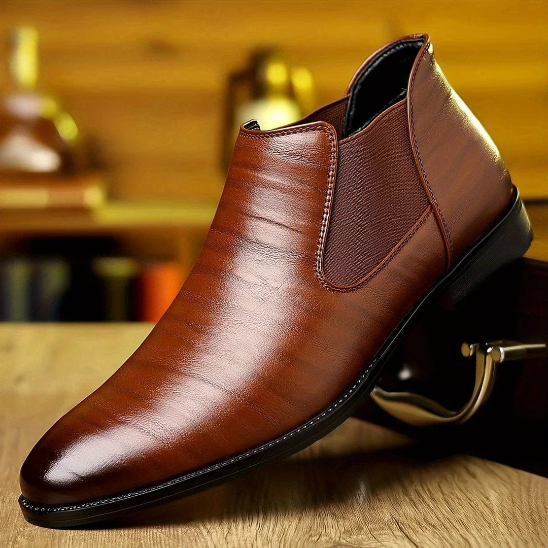 Simon - Elegant Leather Ankle Boots