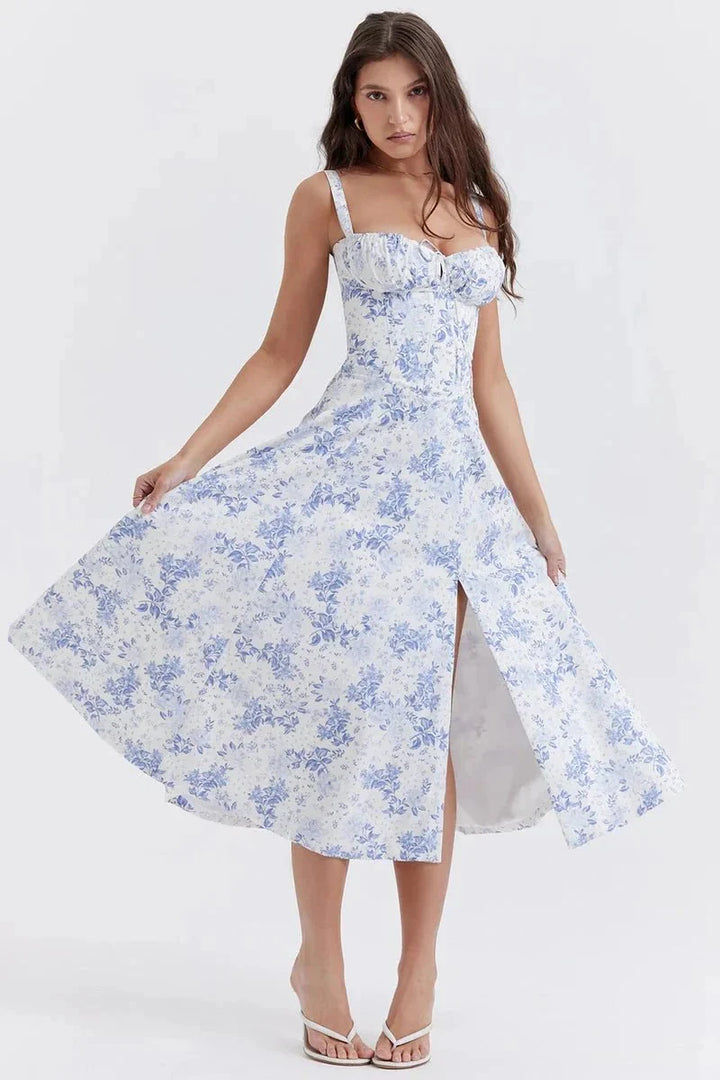Linsay™ | Flattering Floral Midi Dress