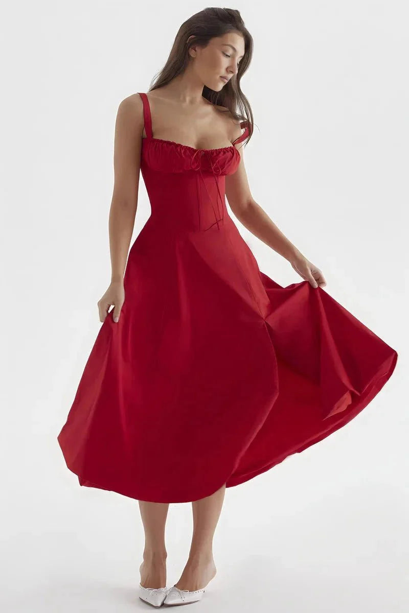 Linsay™ | Flattering Floral Midi Dress