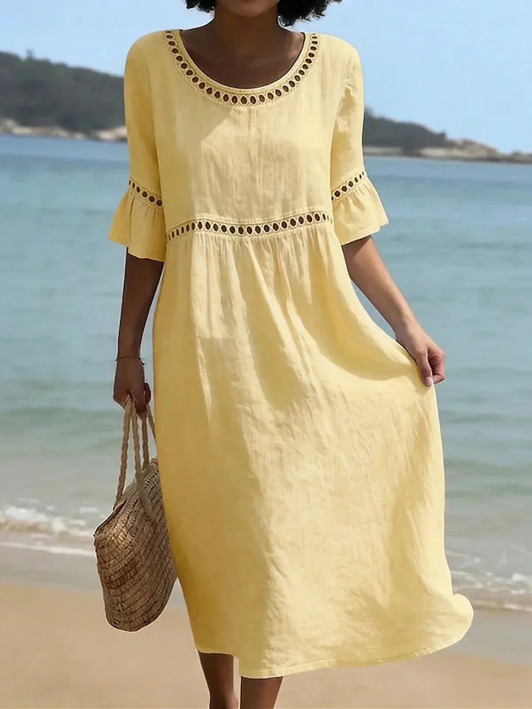 Winifred Dress - Pastel Yellow