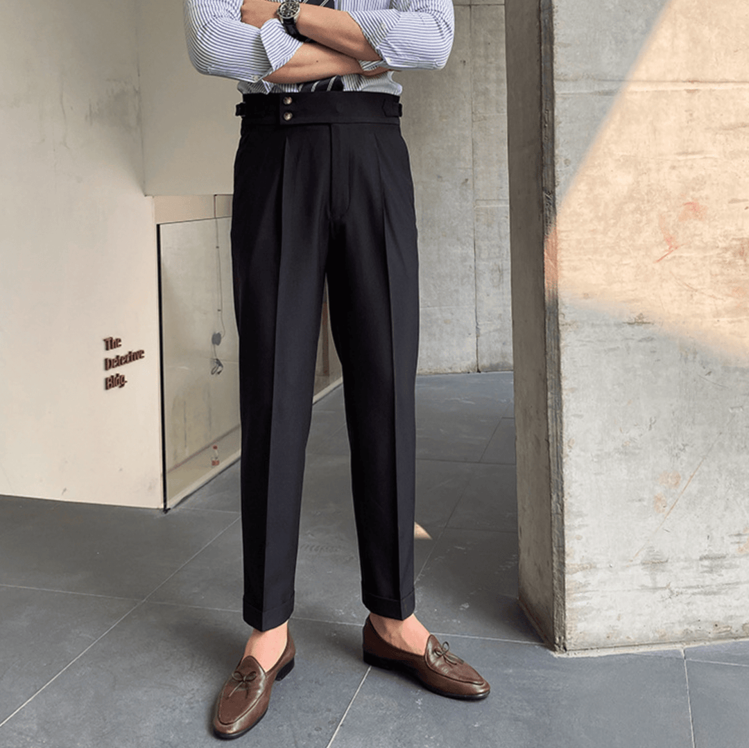 Edward - Elegant High-Waisted Trousers