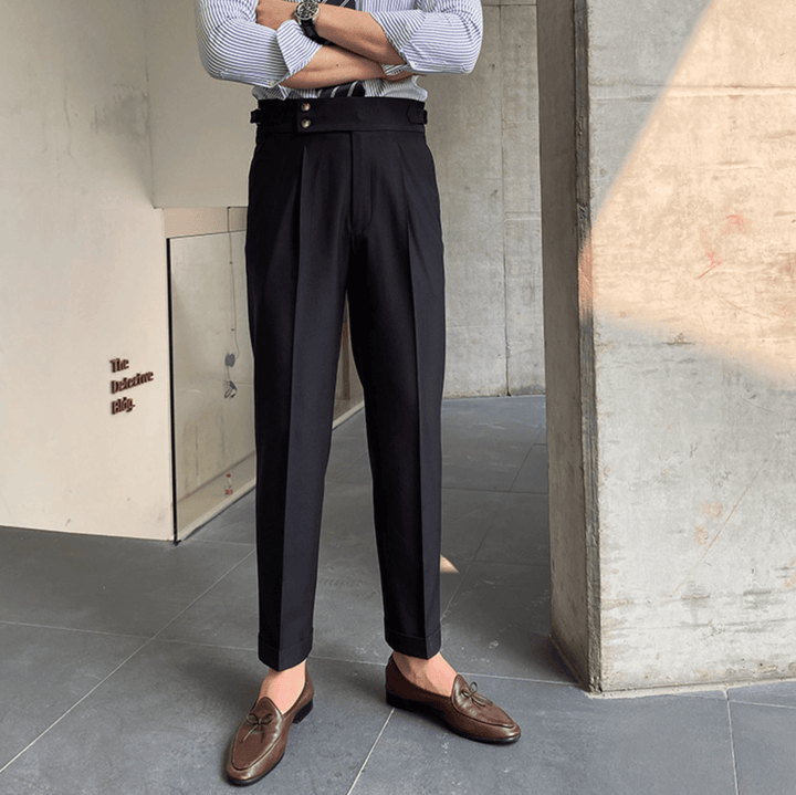 Edward - Elegant High-Waisted Trousers