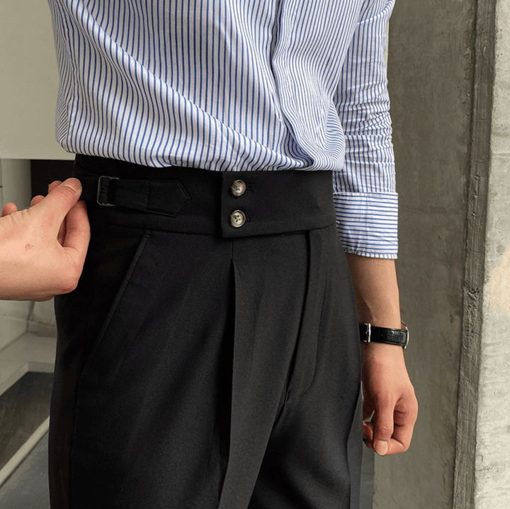 Edward - Elegant High-Waisted Trousers