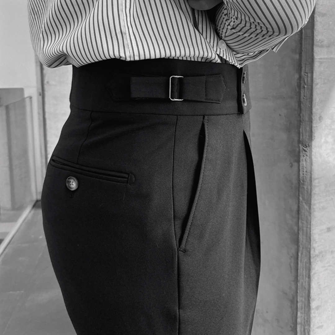 Edward - Elegant High-Waisted Trousers