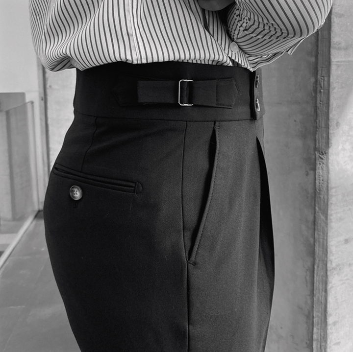 Edward - Elegant High-Waisted Trousers