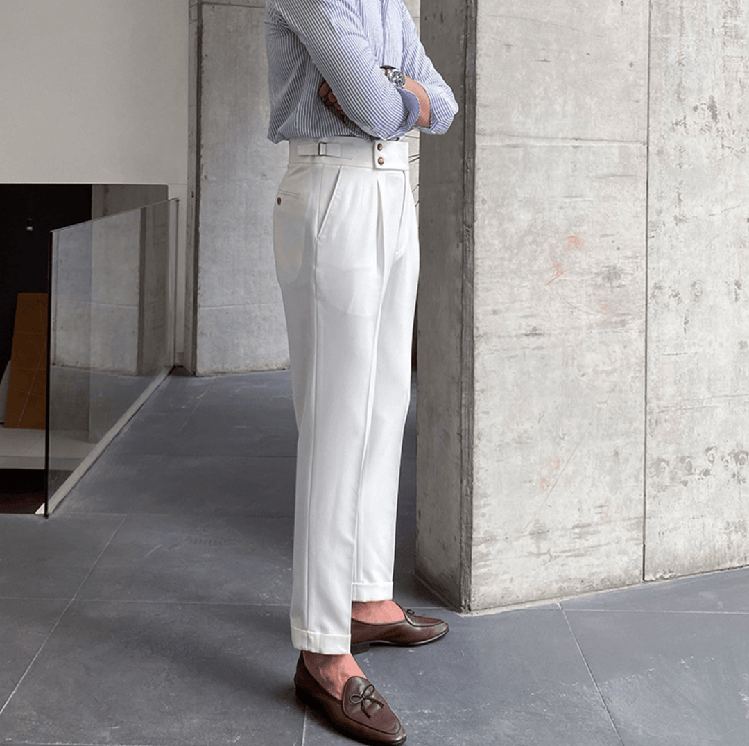 Edward - Elegant High-Waisted Trousers