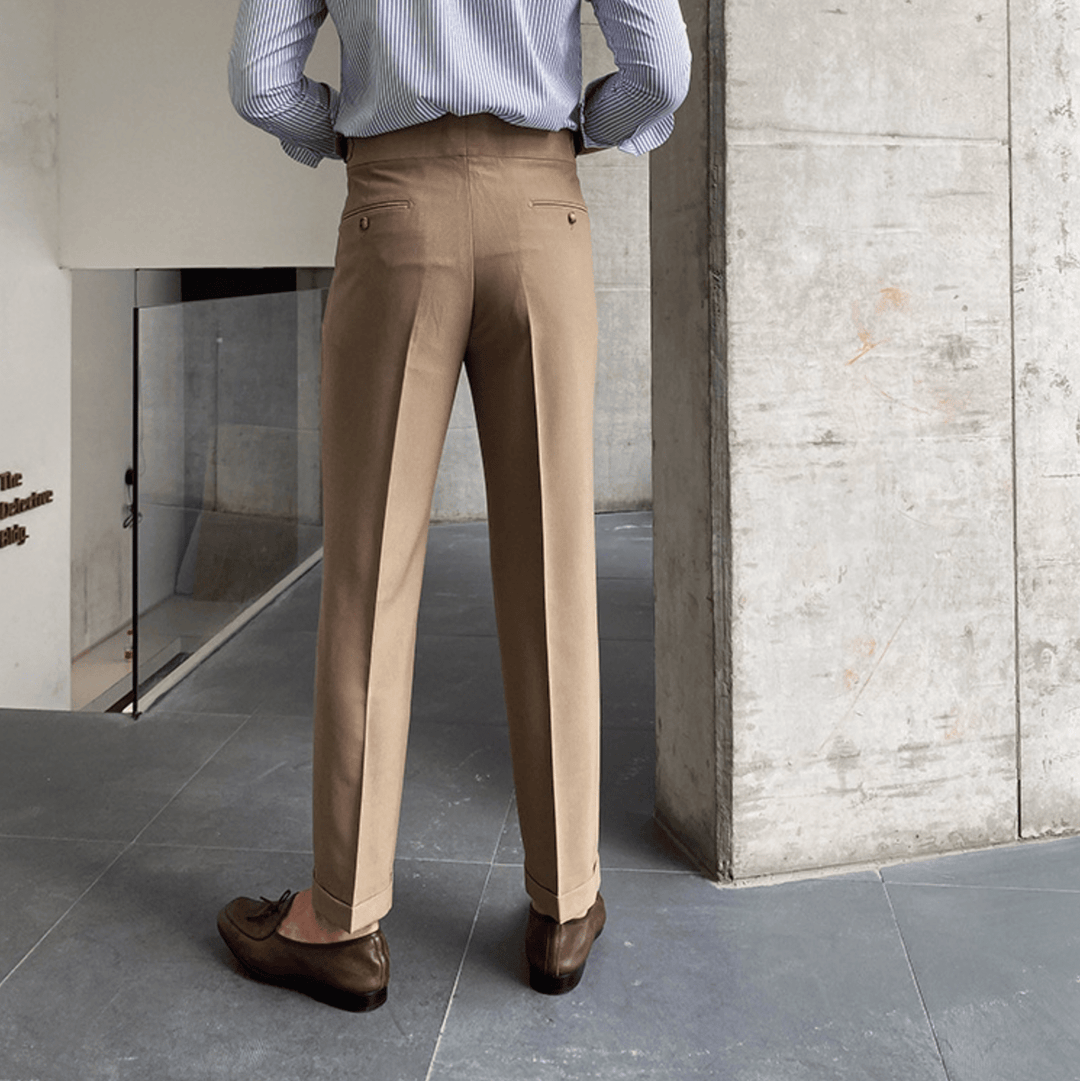 Edward - Elegant High-Waisted Trousers