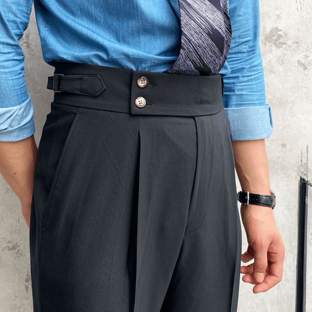 Edward - Elegant High-Waisted Trousers