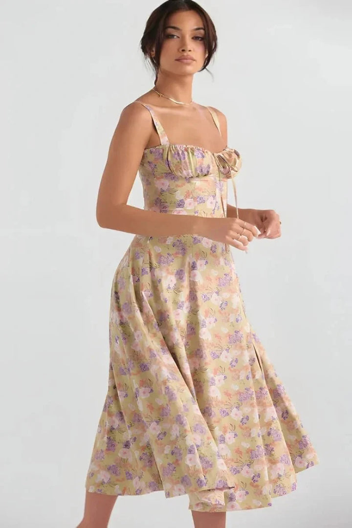 Linsay™ | Flattering Floral Midi Dress