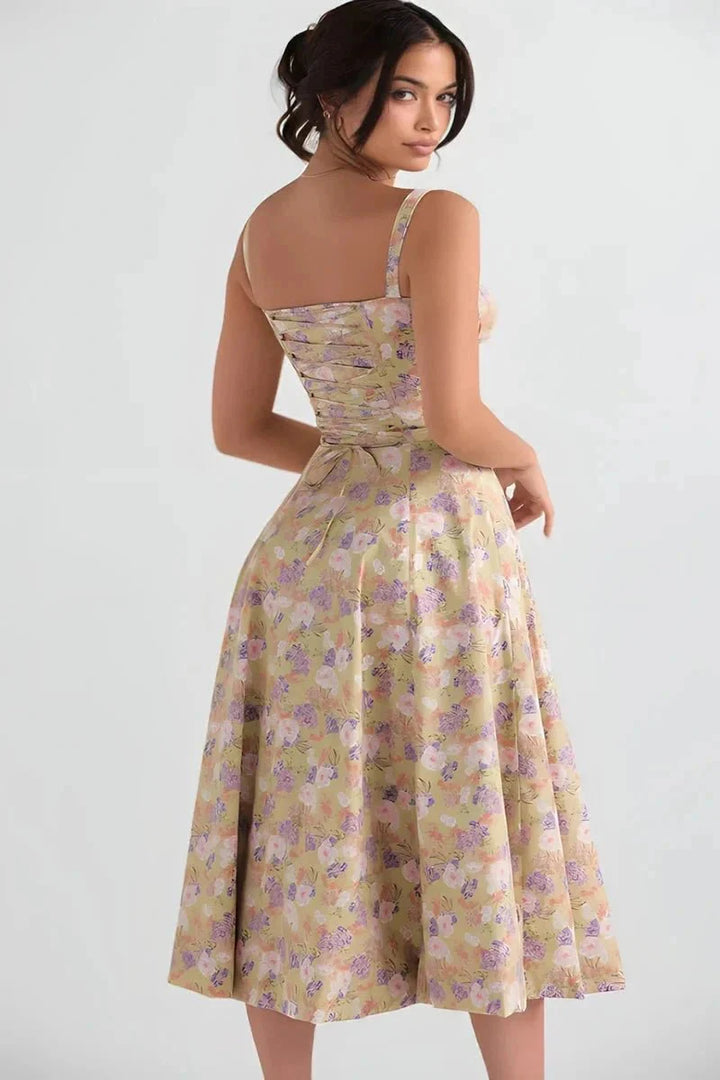 Linsay™ | Flattering Floral Midi Dress