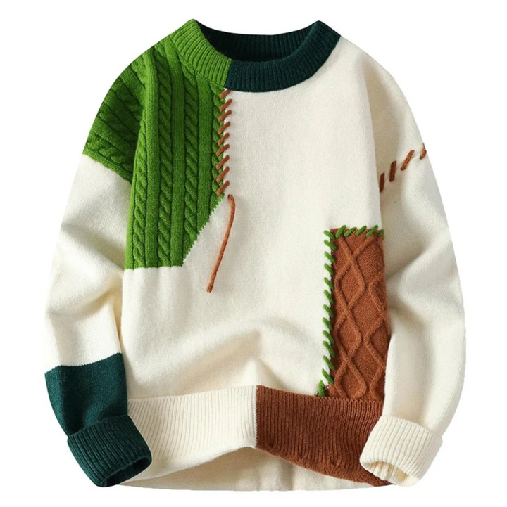 Bruno - Comfortable Patchwork Jumper