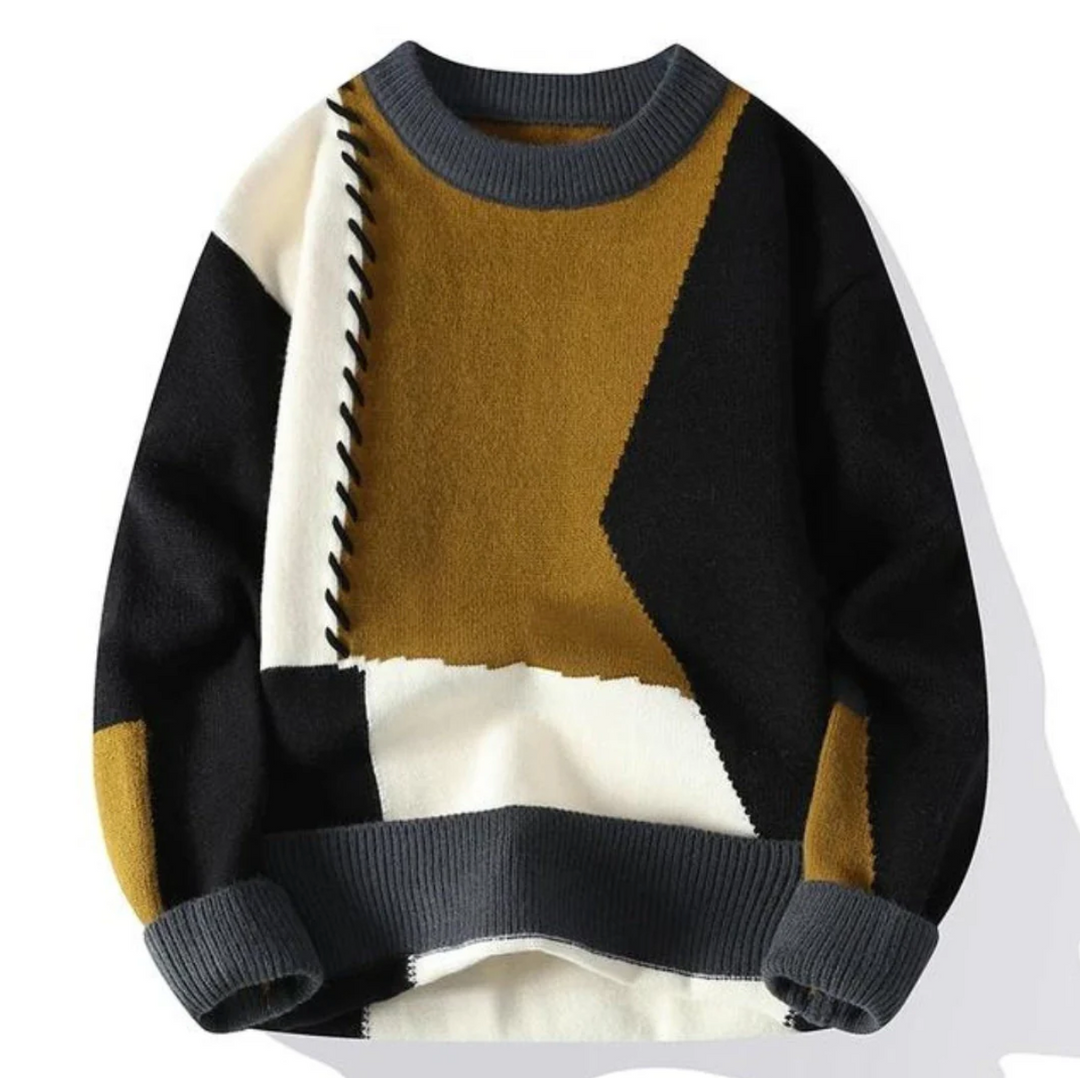 Bruno - Comfortable Patchwork Jumper