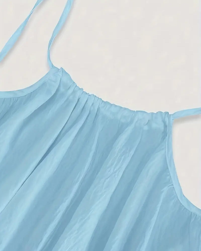 Women's Solid Colour Backless Cami Dress