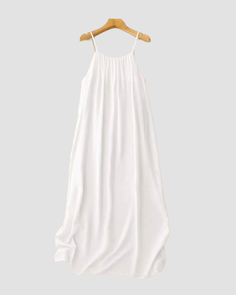 Women's Solid Colour Backless Cami Dress