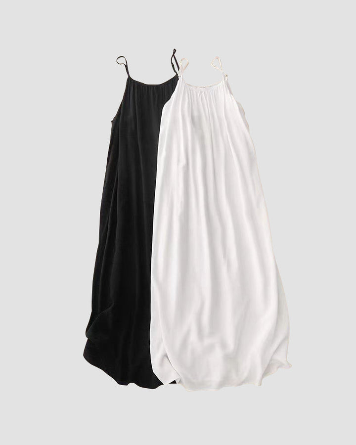 Women's Solid Colour Backless Cami Dress