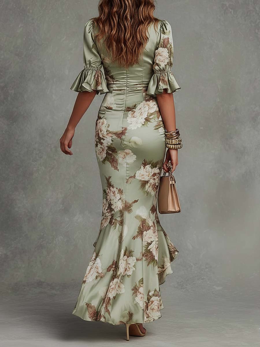 Celeste™ | Flattering Floral Midi Dress
