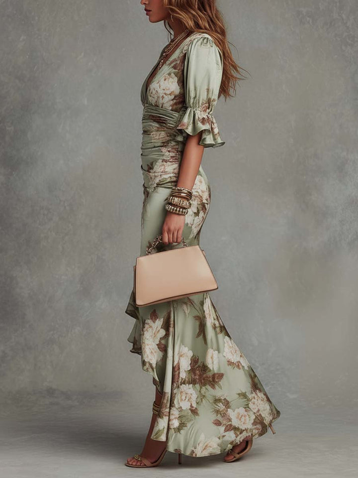 Celeste™ | Flattering Floral Midi Dress