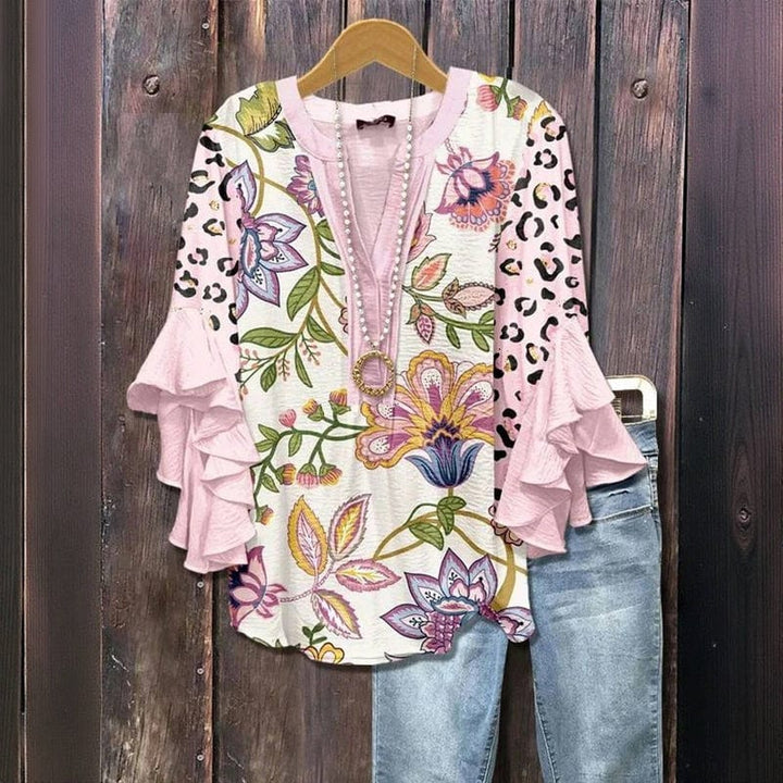 ELENORA WHISPER RUFFLE BLOUSE